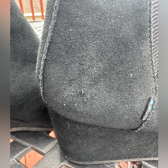 TOMS Women's Suede Kelsey Booties black 9.5 - Picture 4 of 7